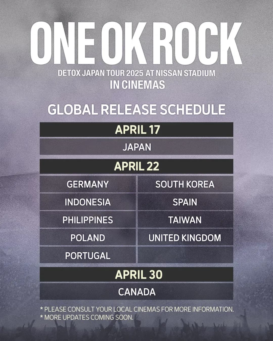 One Ok Rock Detox in Cinemas